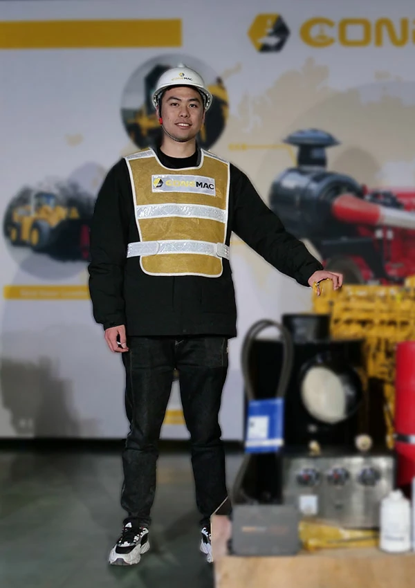 This is a picture of EMAC Technical Engineer-Mr. Vin Hu.